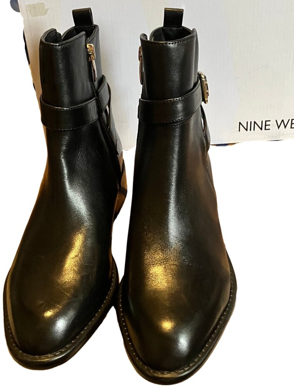 NIB Nine West Black "Hoken" Bootie Size: 5.5